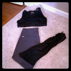 Fabletics high impact sports bra and pants size XL